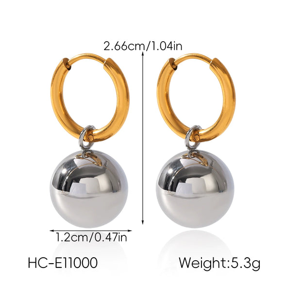 Wholesale Women's Geometric Stainless Steel Electroplated Earrings Minimalist Ins Style