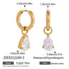 Wholesale Women's Geometric Stainless Steel Electroplated Earrings Niche Design