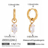 Wholesale Women's Geometric Stainless Steel Electroplated Earrings Niche Design