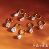 Wholesale Women's Geometric Stainless Steel Electroplated Earrings Niche Design