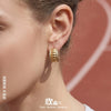 Wholesale Women's Geometric Stainless Steel Electroplated Earrings Niche Style