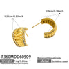 Wholesale Women's Geometric Stainless Steel Electroplated Earrings Niche Style