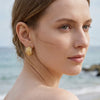 Wholesale Women's Geometric Stainless Steel Electroplated Earrings Niche Style
