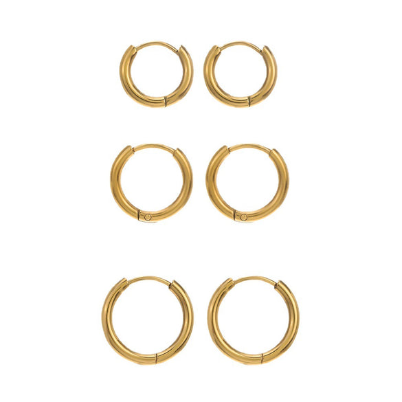 Wholesale Women's Geometric Stainless Steel Electroplated Earrings Simple Popular Niche Design