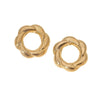 Wholesale Women's Geometric Stainless Steel Electroplated Earrings With Hemp Pattern