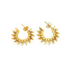 Wholesale Women's Geometric Stainless Steel Electroplated Earrings With Joker Design And Sunflower Pattern
