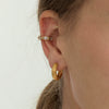 Wholesale Women's Geometric Stainless Steel Electroplated Earrings With Zircon Casual Style
