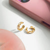Wholesale Women's Geometric Stainless Steel Electroplated Earrings With Zircon Casual Style