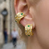 Wholesale Women's Geometric Stainless Steel Electroplated Earrings With Zircon
