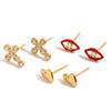 Wholesale Women's Geometric Stainless Steel Electroplated Earrings