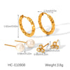 Wholesale Women's Geometric Stainless Steel Electroplated Earrings