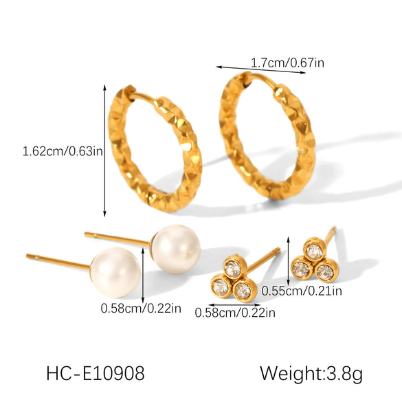 Wholesale Women's Geometric Stainless Steel Electroplated Earrings