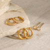 Wholesale Women's Geometric Stainless Steel Electroplated Earrings