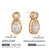 Wholesale Women's Geometric Stainless Steel Electroplated Earrings