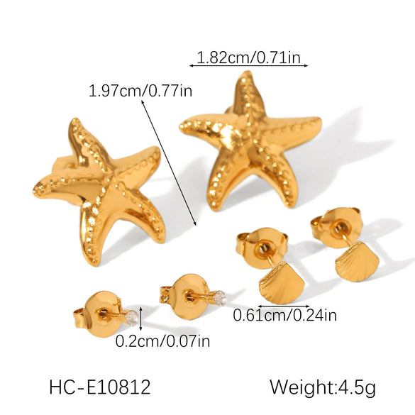 Wholesale Women's Geometric Stainless Steel Electroplated Earrings
