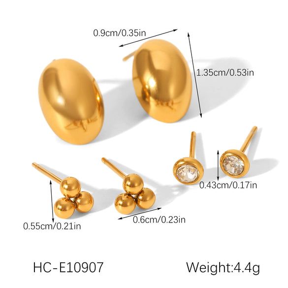 Wholesale Women's Geometric Stainless Steel Electroplated Earrings