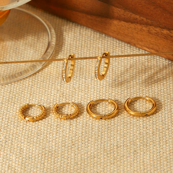 Wholesale Women's Geometric Stainless Steel Electroplated Earrings