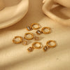 Wholesale Women's Geometric Stainless Steel Electroplated Earrings