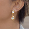 Wholesale Women's Geometric Stainless Steel Electroplated Earrings