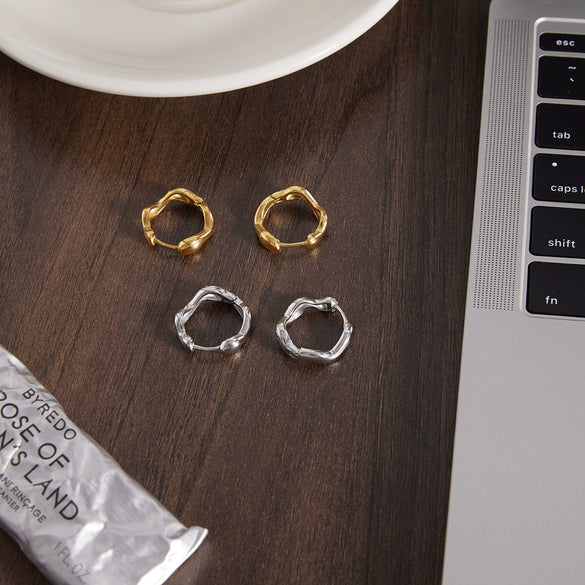 Wholesale Women's Geometric Stainless Steel Electroplated Earrings