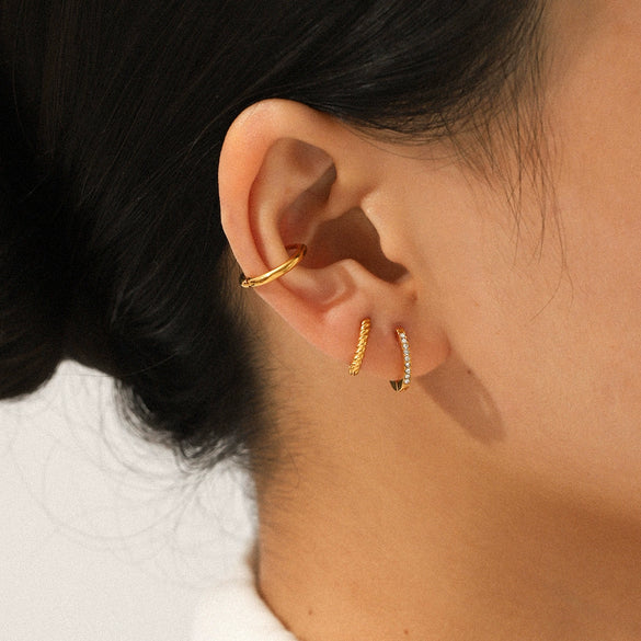 Wholesale Women's Geometric Stainless Steel Electroplated Earrings