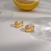 Wholesale Women's Geometric Stainless Steel Electroplated Earrings