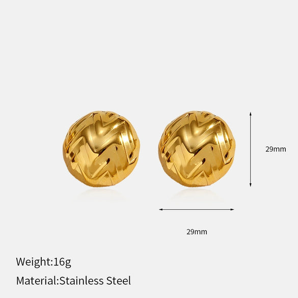 Wholesale Women's Geometric Stainless Steel Electroplated Earrings