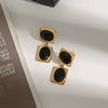 Wholesale Women's Geometric Stainless Steel Electroplated Earrings