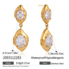 Wholesale Women's Geometric Stainless Steel Electroplated Earrings