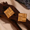 Wholesale Women's Geometric Stainless Steel Electroplated Earrings