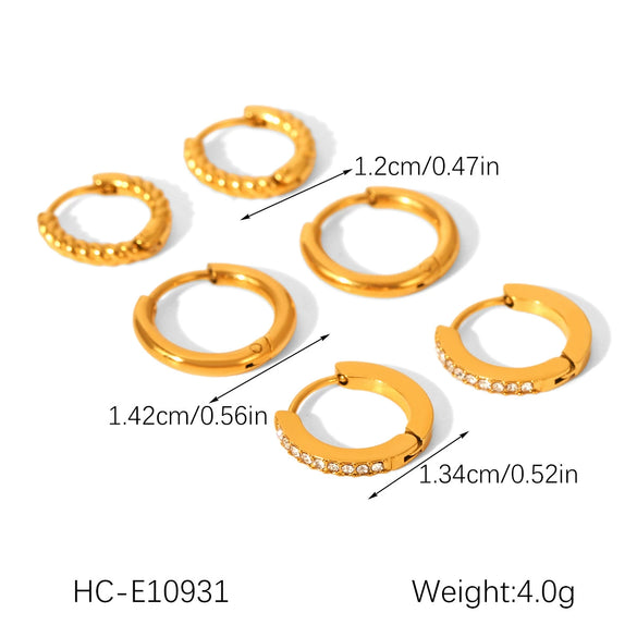 Wholesale Women's Geometric Stainless Steel Electroplated Earrings