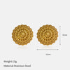 Wholesale Women's Geometric Stainless Steel Electroplated Earrings