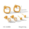 Wholesale Women's Geometric Stainless Steel Electroplated Earrings