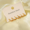 Wholesale Women's Geometric Stainless Steel Electroplated Earrings
