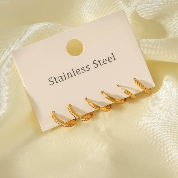 Wholesale Women's Geometric Stainless Steel Electroplated Earrings