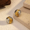 Wholesale Women's Geometric Stainless Steel Electroplated Earrings