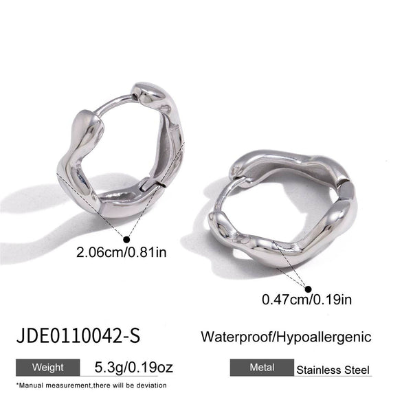 Wholesale Women's Geometric Stainless Steel Electroplated Earrings