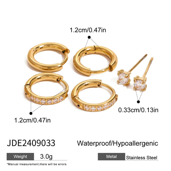 Wholesale Women's Geometric Stainless Steel Electroplated Earrings