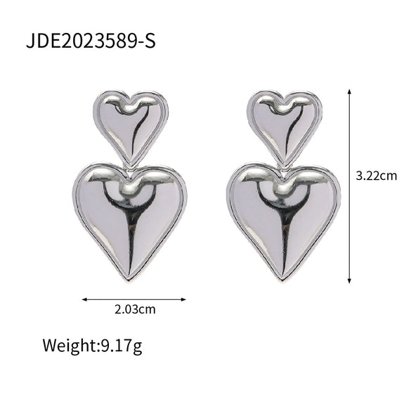 Wholesale Women's Geometric Stainless Steel Electroplated Earrings