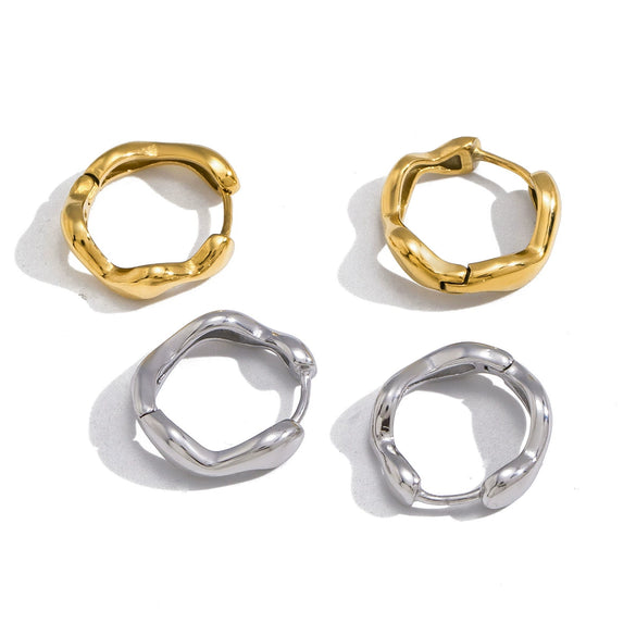 Wholesale Women's Geometric Stainless Steel Electroplated Earrings