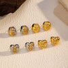 Wholesale Women's Geometric Stainless Steel Electroplated Earrings