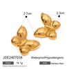 Wholesale Women's Geometric Stainless Steel Electroplated Earrings