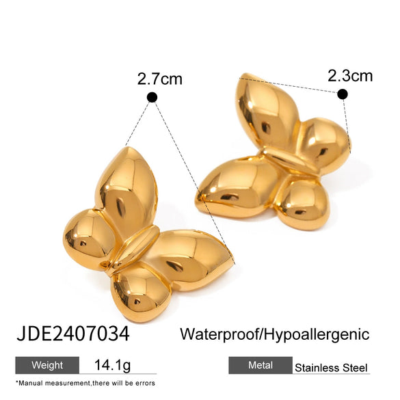 Wholesale Women's Geometric Stainless Steel Electroplated Earrings
