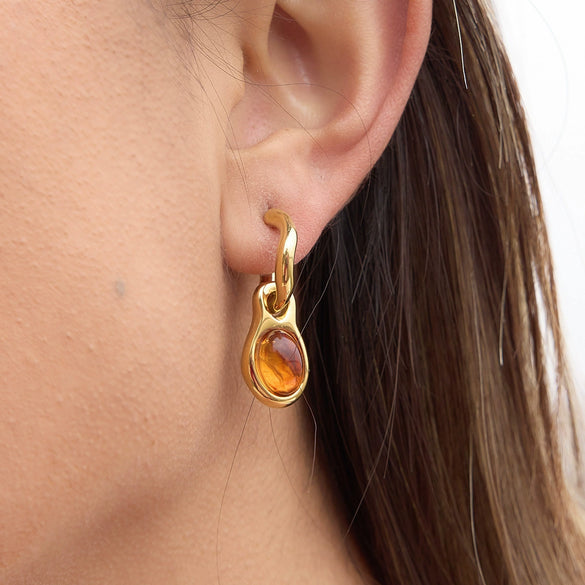 Wholesale Women's Geometric Stainless Steel Electroplated Earrings
