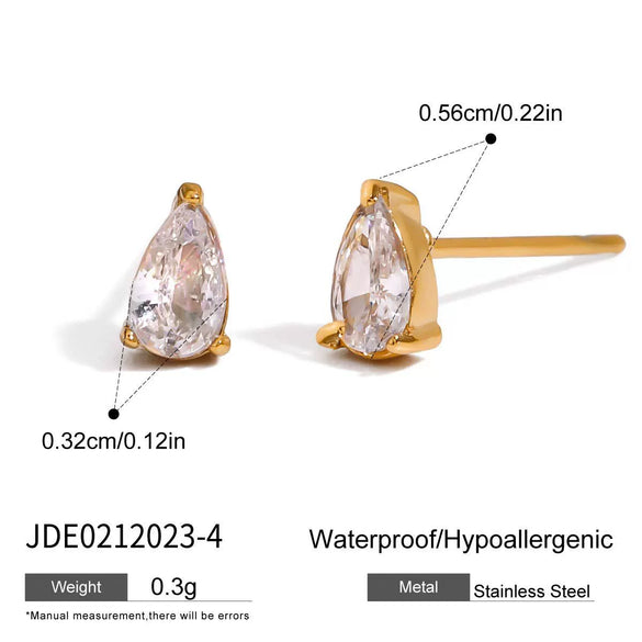Wholesale Women's Geometric Stainless Steel Electroplated Earrings