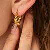 Wholesale Women's Geometric Stainless Steel Electroplated Earrings