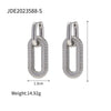 Wholesale Women's Geometric Stainless Steel Electroplated Earrings
