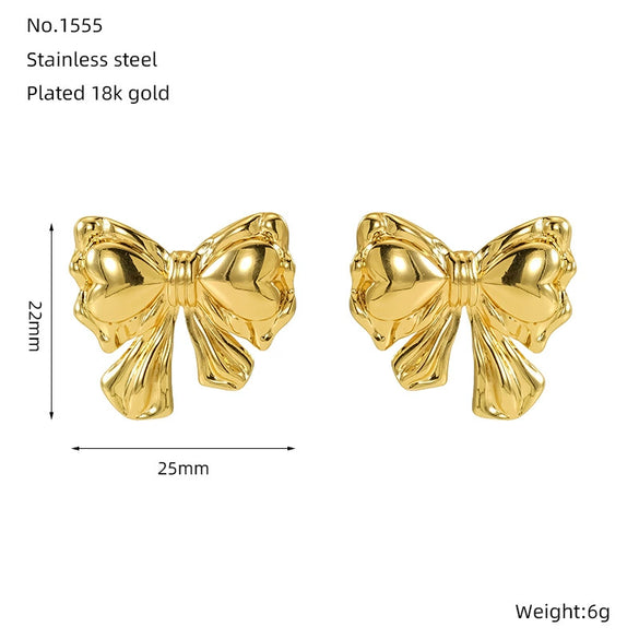 Wholesale Women's Geometric Stainless Steel Electroplated Earrings