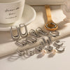 Wholesale Women's Geometric Stainless Steel Electroplated Earrings