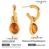Wholesale Women's Geometric Stainless Steel Electroplated Earrings